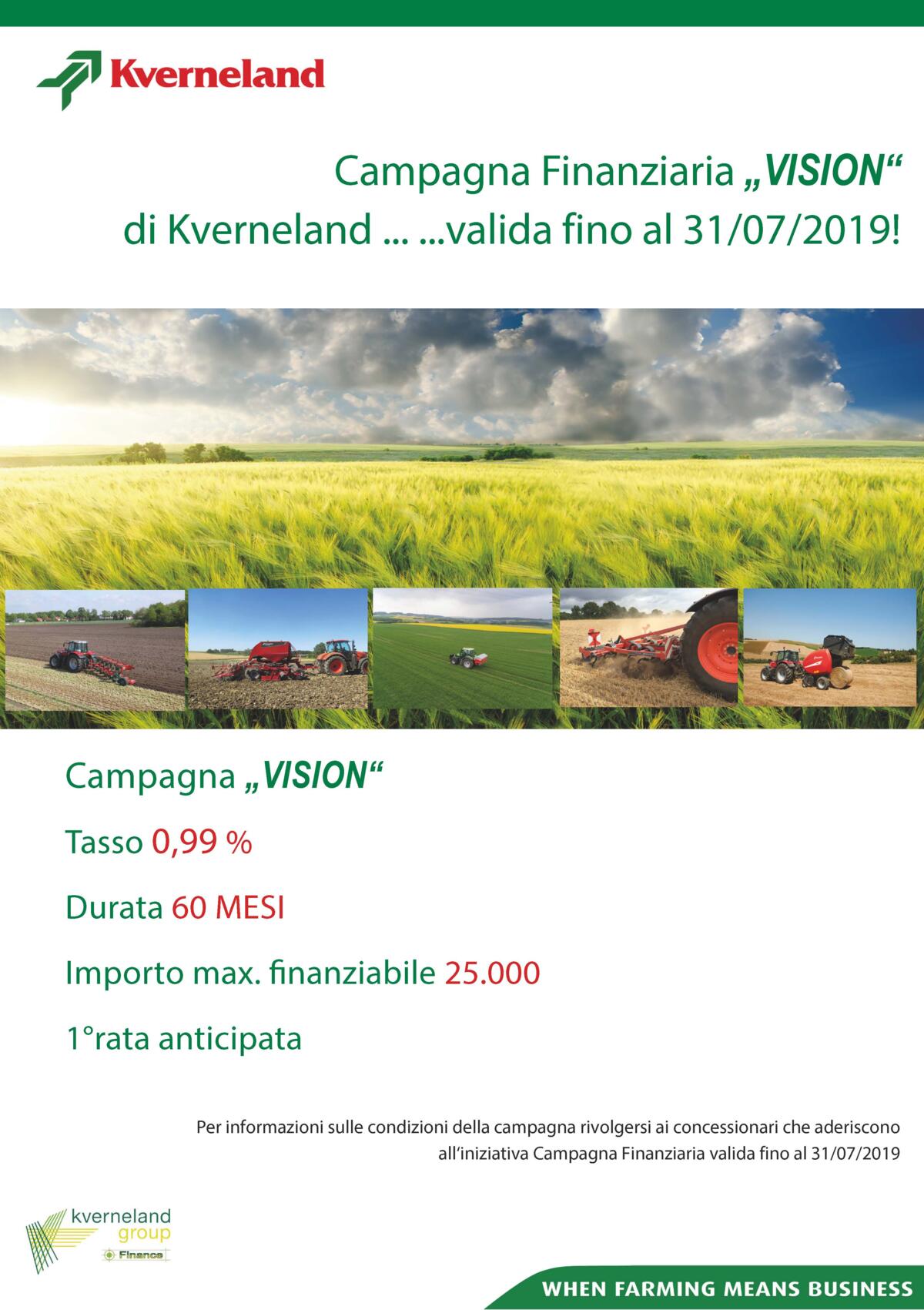 Volantino Kverneland VISION Camp. Finanziaria